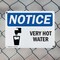 Signmission Hot Surface Sign, 7 in H x 10 in W, Plastic, Very Hot Water OS-2PACK-NS-P-710-L-18871 - alternate 6